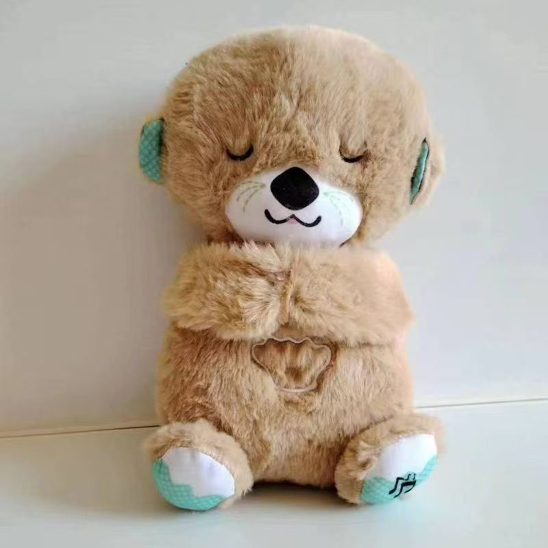 Soothing breathing Koala newborn baby sound and light soothing doll, lullab-down magic tool, early education story machine, music toy