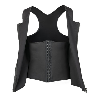 Men's plus-size sauna suit waistcoat corset neoprene bodysuit shapewear