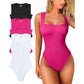 Women's U-neck sleeveless vest tight jumpsuit