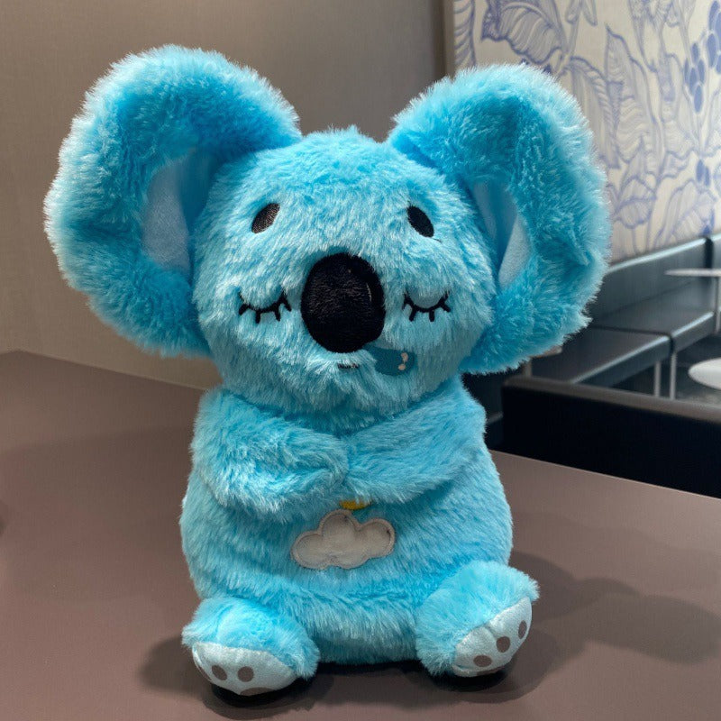 Soothing breathing Koala newborn baby sound and light soothing doll, lullab-down magic tool, early education story machine, music toy