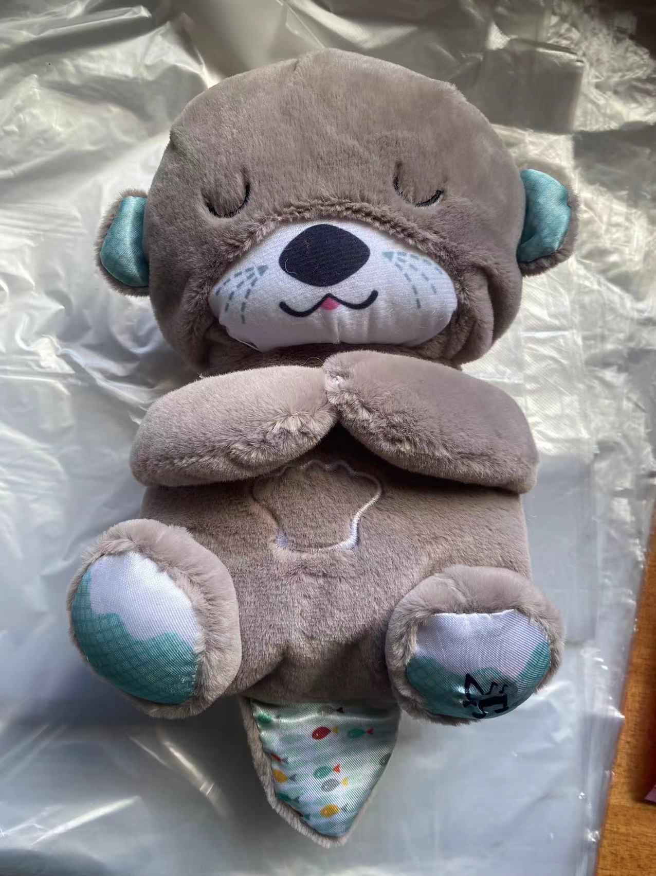 Soothing breathing Koala newborn baby sound and light soothing doll, lullab-down magic tool, early education story machine, music toy