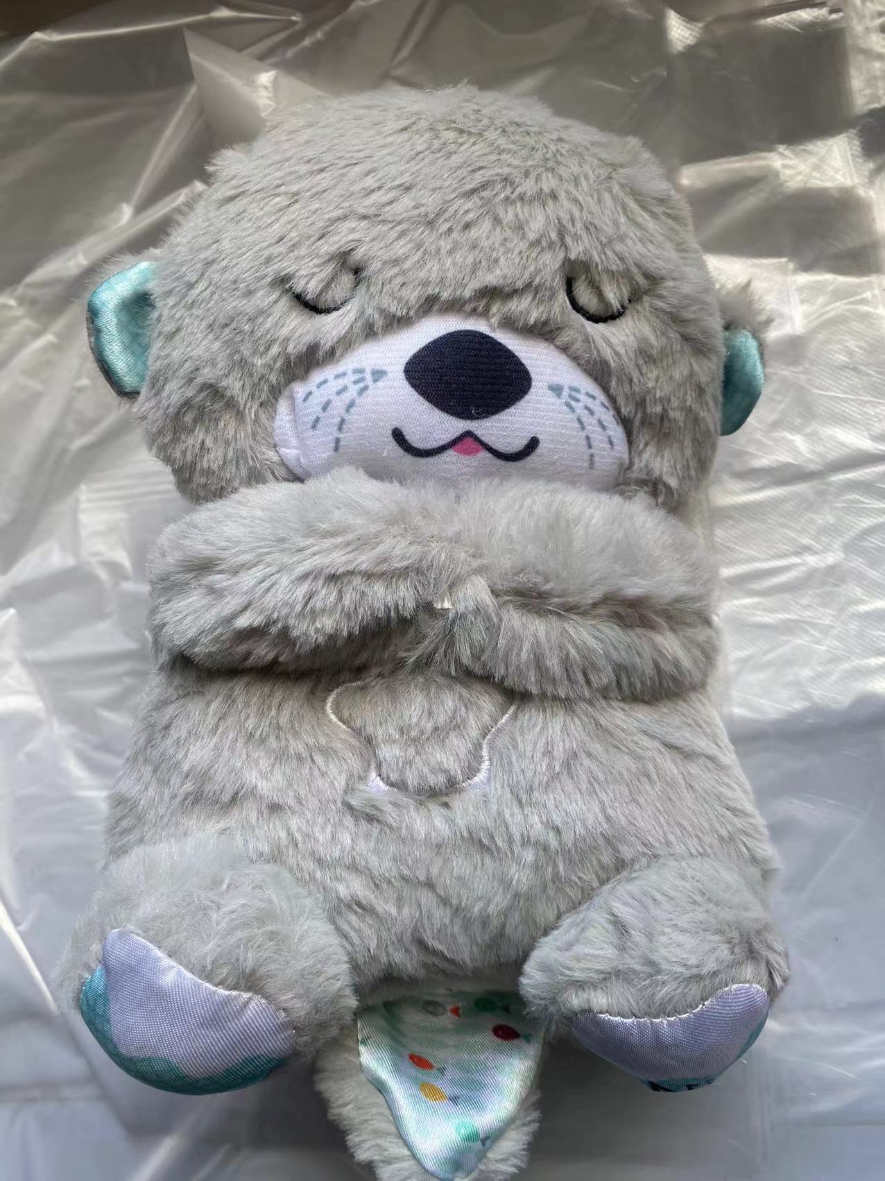 Soothing breathing Koala newborn baby sound and light soothing doll, lullab-down magic tool, early education story machine, music toy