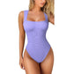 Women's U-neck sleeveless vest tight jumpsuit